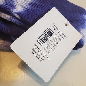 Purple tie-dyed socks
